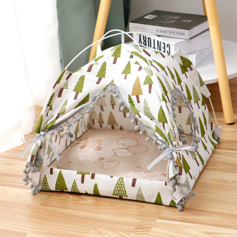 Cat Tent Cat House Enclosed Pet Bed