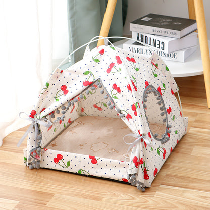 Cat Tent Cat House Enclosed Pet Bed