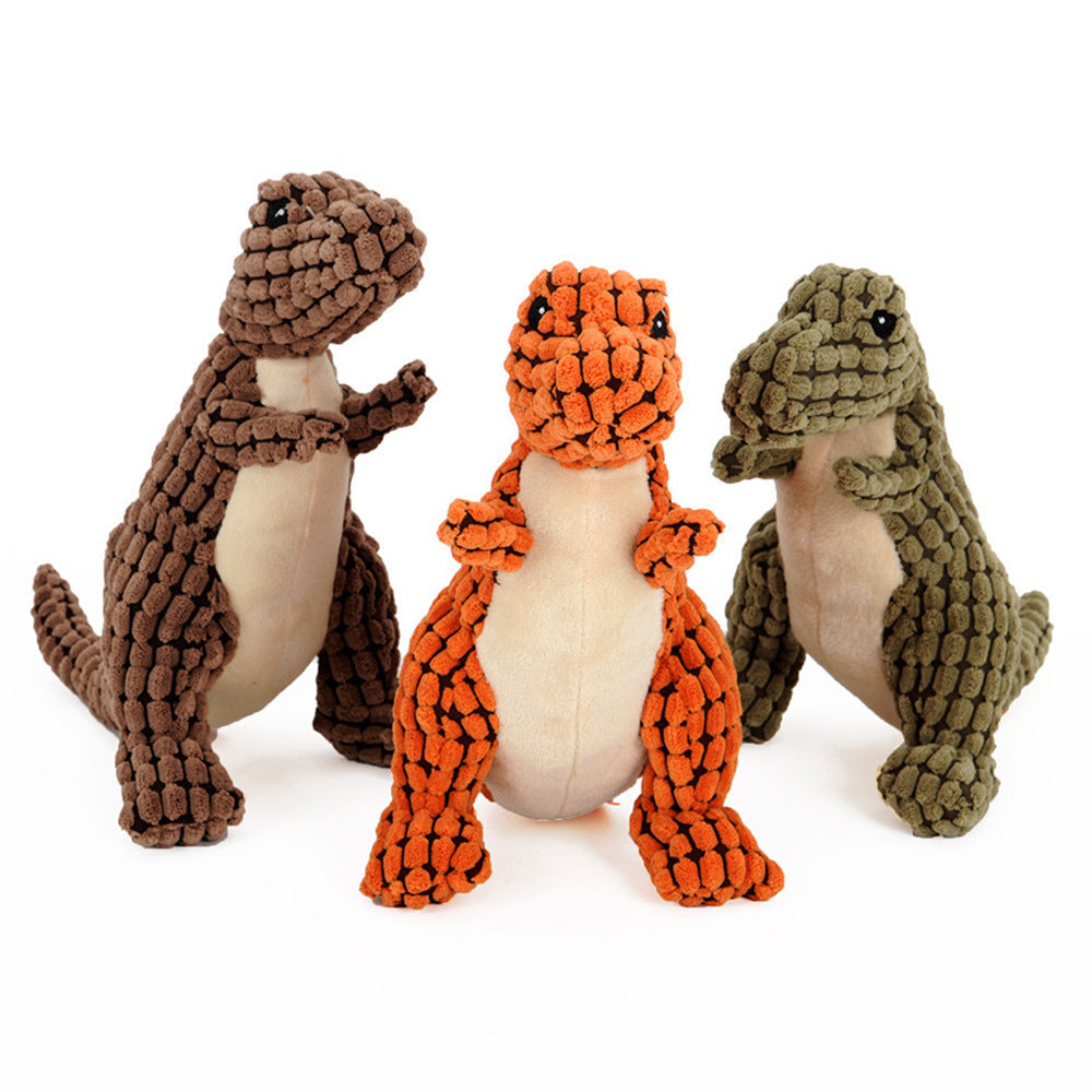 Dinosaur Plush Chew Toy for Large Dogs